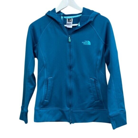 The North Face Jackets & Blazers - The North Face Full Zip Teal Hoodie Size Medium